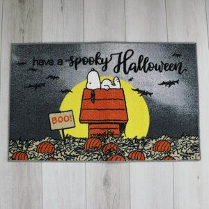 Peanuts Snoopy Have a Spooky Halloween Black Accent Rug Doormat 19.5" x 31.5"